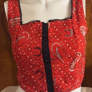 Monteau Linen Blend Crop Top Small